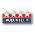 Stock Four Star Volunteer Pin